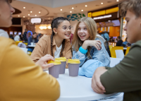 Teens at a food court